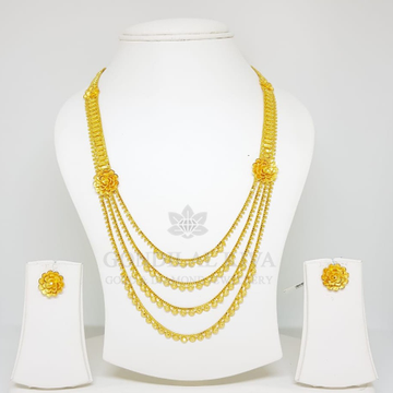 22kt gold necklace set gnh40 - gft hm77 by 