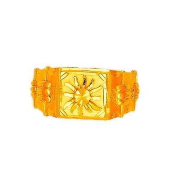 916 Plain Gold Designer Gents Ring by 