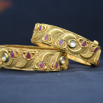 916 Gold Antique Bangles by 