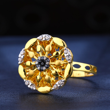 22KT Gold Cz Diamond Fancy Women's  Ring LR555