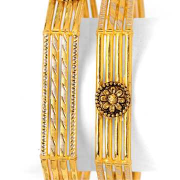 22Kt Gold Designer  Kadali Bangle BO-028 by 