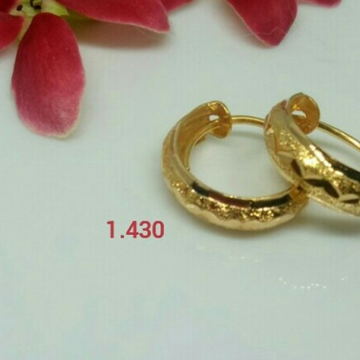 18K Gold Delicate Design Earrings by 