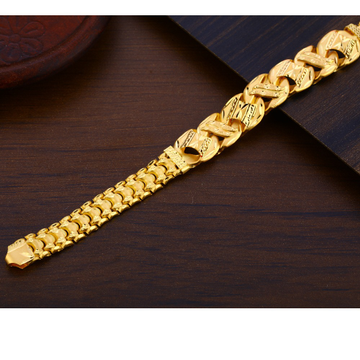 22kt gold classic men's plain bracelet mpb301
