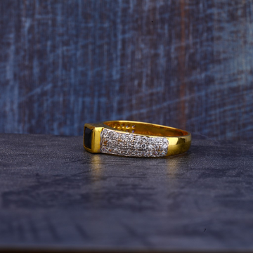 Mens 22K Cz Gold Ring-MR255