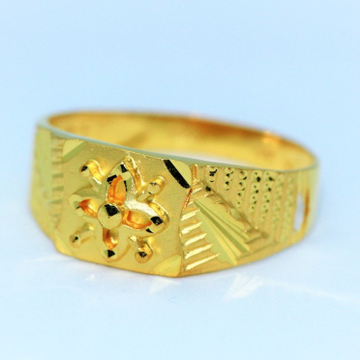 Gold unique gents ring by 