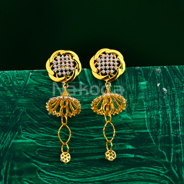 916 Gold Women's Hallmark Stylish Jhummar Earring...