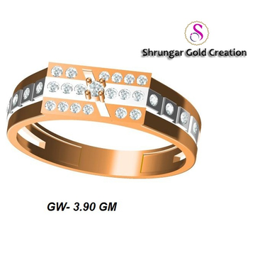 22KT Rose Gold Wedding CZ Ring by 
