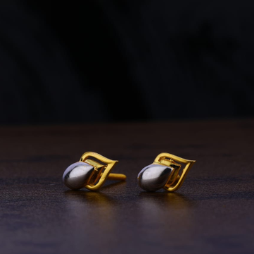 916 Gold Hallmark Fancy Ladies Plain Earring LPE24...