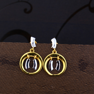 Ladies 916 Gold New Plain Earring -LPE15