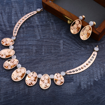 18CT Rose Gold Hallmark stylish  Necklace Set RN97
