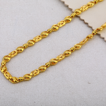 22kt gold mens Classic Plain choco chain MCH605