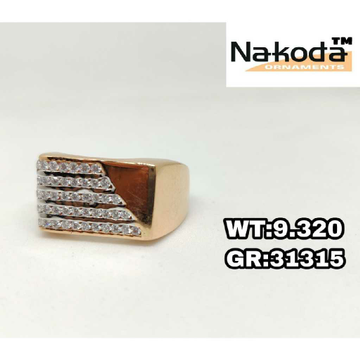 18k men's rose gold ring