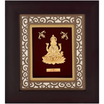 Laxmiji carving frame in 24k gold mga-age0239