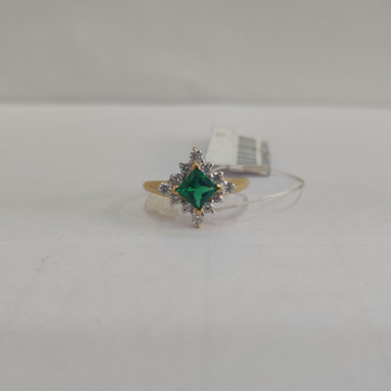 Pj-GLR-108 916 Gold Cz Green Stone Ladies ring by 