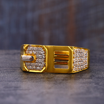 22KT Gold Hallmark Designer CZ Men's Ring MR803