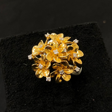 gold flower design wedding ring by 