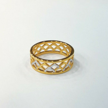 22K Gold Zigzag Design Gents Ring by 