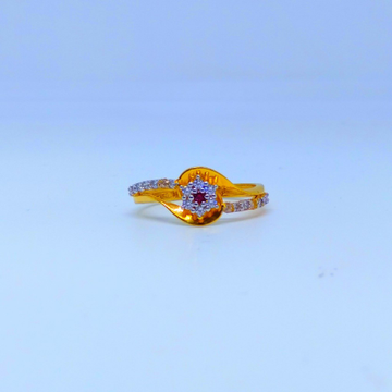 22 KT 916 Hallmark flower diamond Ladies Ring by Harekrishna Gold
