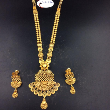 22K(916)Gold Ladies Antique Long Necklace Set by Sneh Ornaments