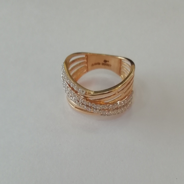 Rose gold fancy ladies ring by 