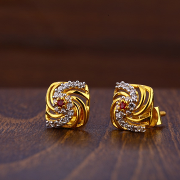 916 Gold CZ Hallmark Exclusive Ladies Tops Earring...