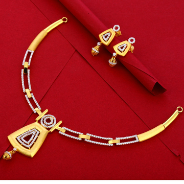 916  Gold CZ exclusive Ladies Necklace Set LN209