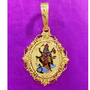 22kt. Gold Antique Mahakali Ma Mina Pendant by Saurabh Aricutting