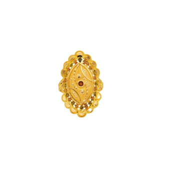 22 k  lightwt  YELLOW gold ladies ring RJ-LRG-005 by 