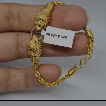 22k(916)fancy lion bracelet by Sneh Ornaments