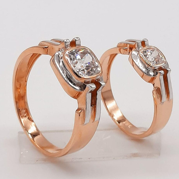 18KT Rose Gold Hallmark Classic Design Couple Ring... by Panna Jewellers