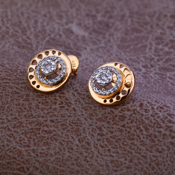 Ladies 18K Rose Gold Delicate Fancy Earring -RE81