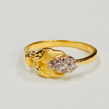 Gold plain women ring by 