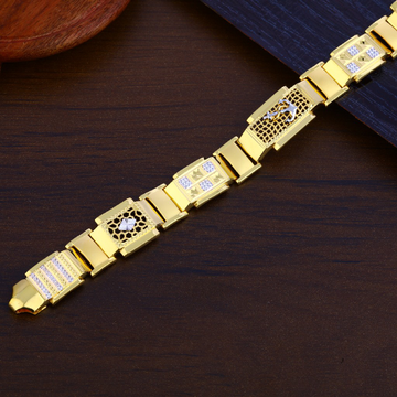 Mens Plain Casting Gold 916 Bracelet-MPB126