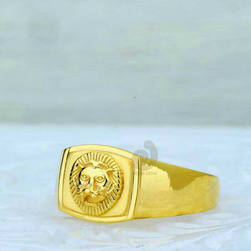 22ct Lion Shaped Plain Casting Ring