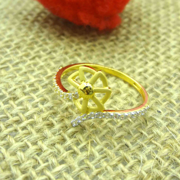 916 gold cz diamond stylish ladies ring