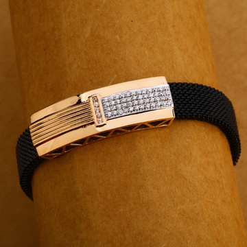 18KT CZ Rose Gold Mens Bracelet MLB200