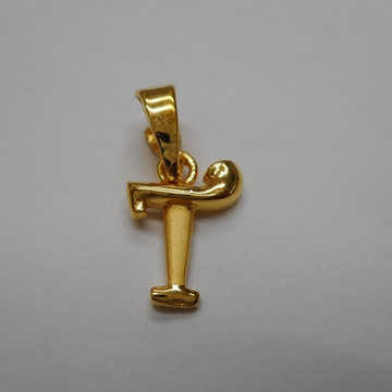 22 kt gold casting alphabet pendent by Aaj Gold Palace