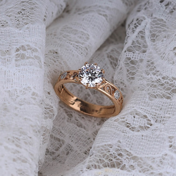 solitaire with Cz ladies ring by 