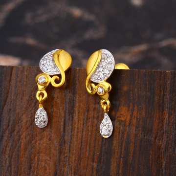 916 CZ Ladies exclusive Gold Earring LFE639