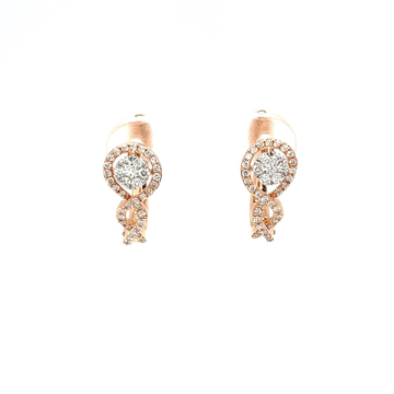 Mona Diamond Hoops Earring in Rose Gold
