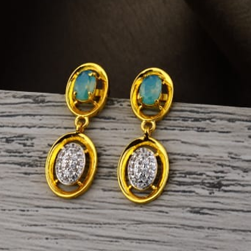 916 Gold Hallmark Ladies Classic Jummar Earrings L...