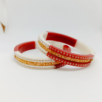 Gold plastic diamond chudi by Ghunghru Jewellers
