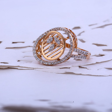 Ladies Rose Gold Fancy 18K Ring-RLR59