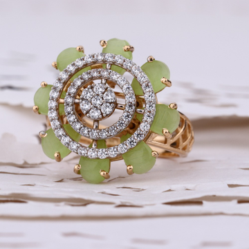 18KT Ladies Rose Gold Stylish Hallmark Ring RLR874