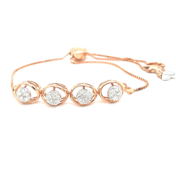 Flexible Chain Royale diamonds Bracelet in Rose Go...