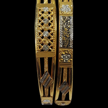 22KT Gold cz Diamond Bangle SG-40 by 