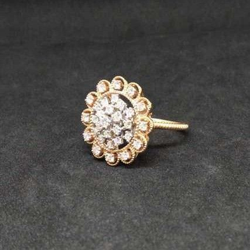 Real diamond rose gold branded ladies ring by 