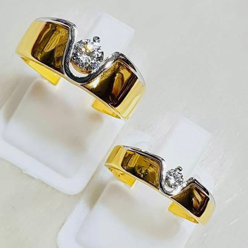 22 KT GOLD CZ COUPLE RINGS by 