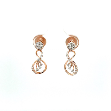 Micro Clustered Diamond Hanging Earrings in 14K Go...
