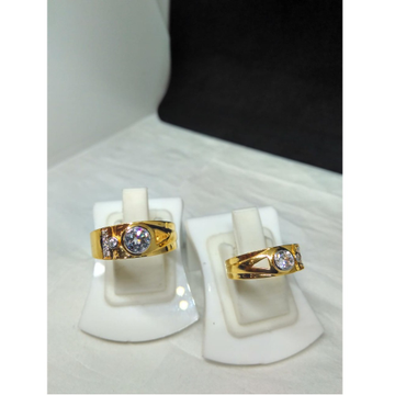 22kt gold single stone couple ring sg-r002 by Shubh Gold